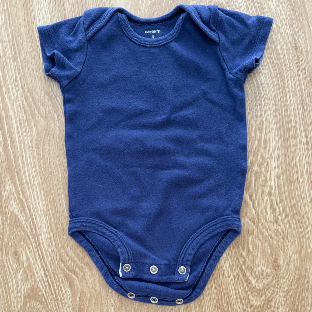 Carter's Dark Blue Short Sleeve Baby Bodysuit